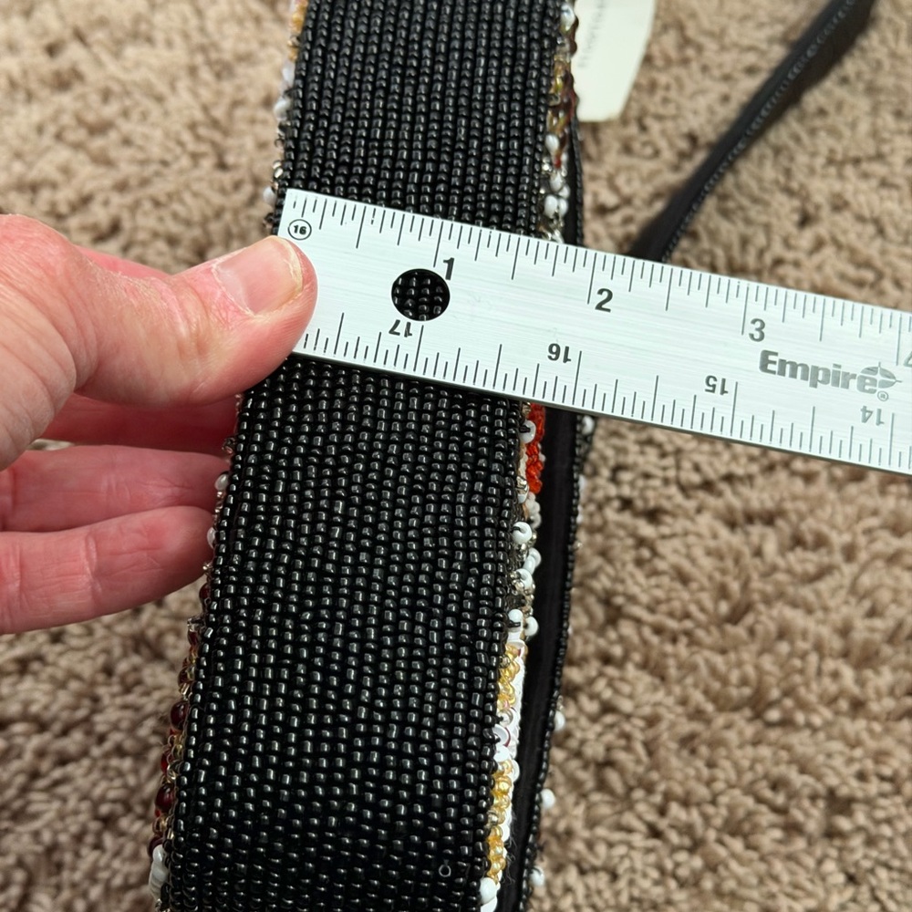 NWT new Anthropologie Fiona beaded shoulder bag holiday desserts black winter - Picture 17 of 17